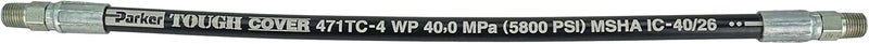 Chenango Supply 1/4" x 8' Hydraulic Hose Assembly, Two-Wire, 1/4" Male NPT Fittings On Both Ends, Minimum 4000 PSI – Multiple Lengths - Image 1