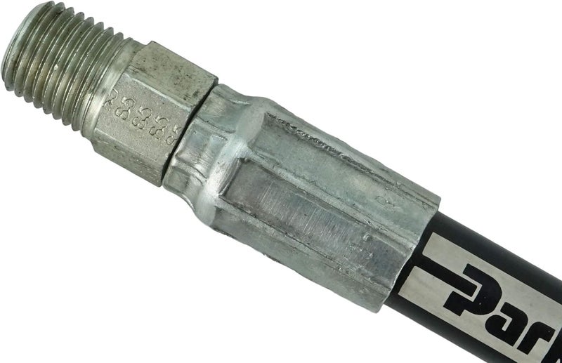 Chenango Supply 1/4" x 8' Hydraulic Hose Assembly, Two-Wire, 1/4" Male NPT Fittings On Both Ends, Minimum 4000 PSI – Multiple Lengths - Image 2