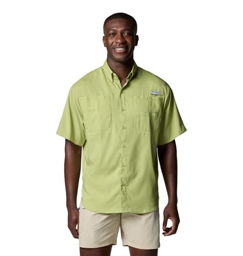 Columbia Mens PFG Tamiami II Short Sleeve Fishing Shirt Pear XSmall - Image 1