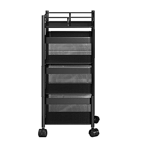 Darkpyro Kitchen Trolley with Wheels Kitchen Organizer Items and Storage for Kitchen Organizer and Kitchen Accessories Items BlackLayer 3 Pack of 1 - Image 2