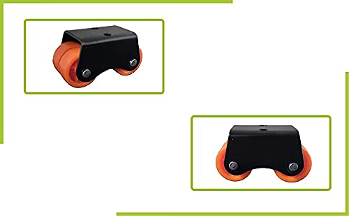 Mishrit 4 x Fix Castor Wheel Four Nylon Wheel for Furniture Table Trolley Double Bed 300Kg Load Capacity 1 Set4 Wheel - Image 2