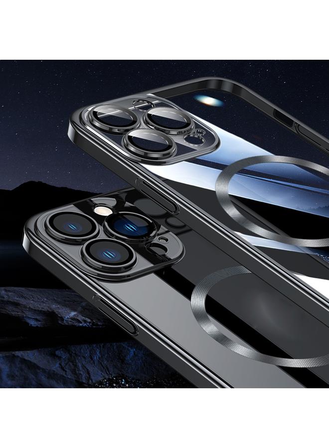 اس-توب جراب لهاتف iPhone 15 Pro Max Magsafe جراب هاتف مغناطيسي مطلي بالكهرباء من الكمبيوتر الشخصي - Image 4