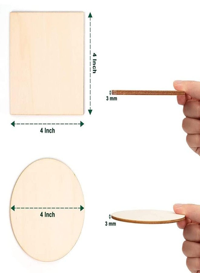 SWAGSTATION مجموعة SWAGSTATION من قطع MDF فارغة لأعمال DIY، والفنون، والديكوباج، والوسائط المتعددة، وسجلات القصاصات، ومستلزمات الحرف اليدوية. قواعد أكواب مربعة ودائرية فارغة مقاس 4 بوصة، 12 قطعة - Image 2