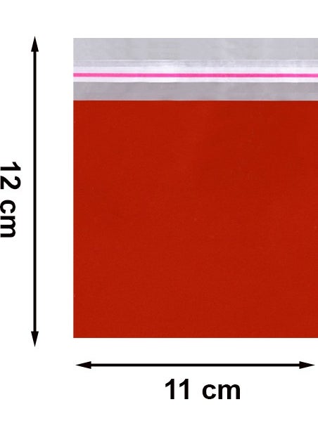 Repro Design 11x12 Red 100 Pieces Adhesive Metalized Gift Bag Metallic Red Gift Packaging Package  - Image 3