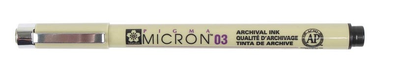 Sakura Pigma Micron 03 Black Pen 0.35mm Line Width Pack of 4 (03) - Image 3