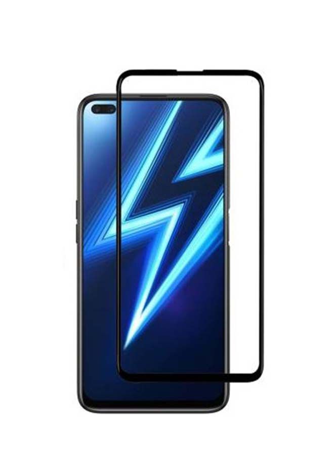 NIBEMINENT Tempered Glass Screen Protector For Realme 6 Pro CLEAR/BLACK  - Image 1