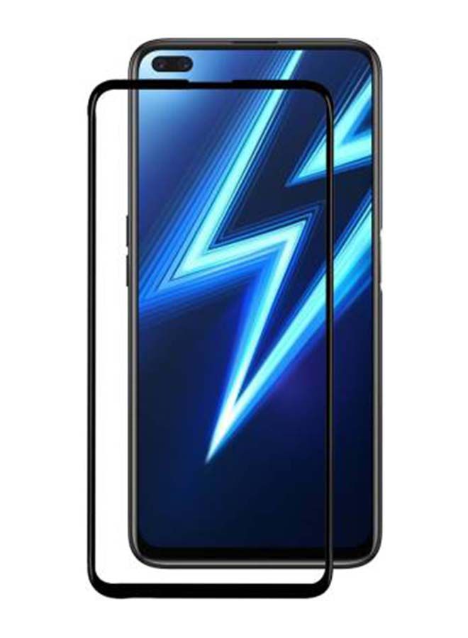NIBEMINENT Tempered Glass Screen Protector For Realme 6 Pro CLEAR/BLACK  - Image 2
