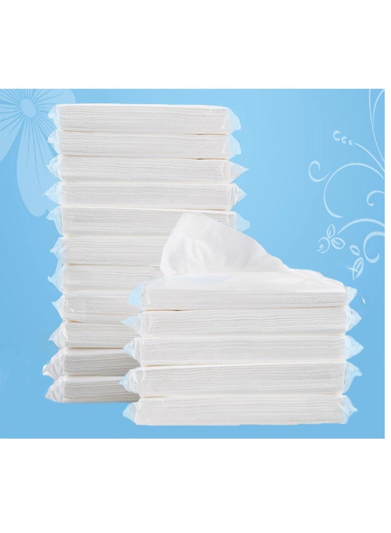 Generic Facial Tissue, Car Tissue Refill Pack Disposable 2-Ply Soft Facial Tissue, Portable Facial Tissue Suitable for Car Wallet Travel Home 20 Packs, 100 Pulls/Pack  - Image 1