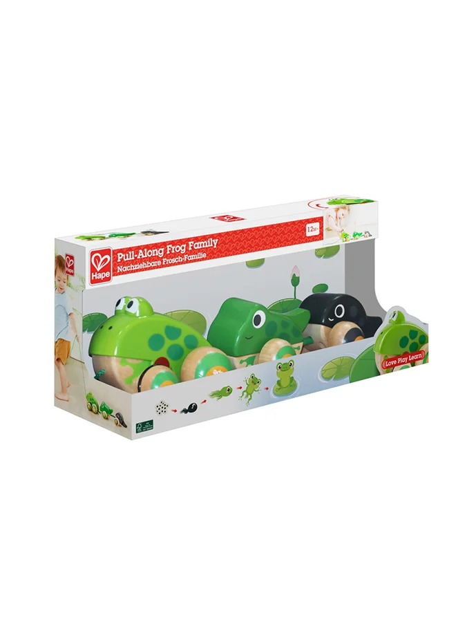Hape Wooden Frog Themed Push And Pull-Along Toy