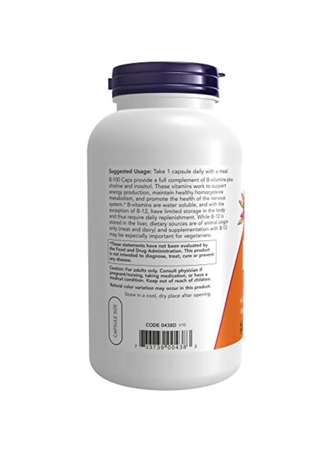 now Supplements, Vitamin B-100, Energy Production*, Nervous System Health*, 250 Veg Capsules - Image 3