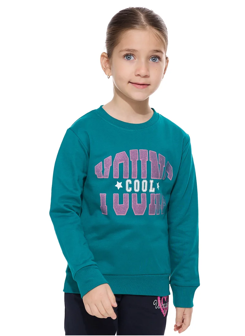 victor and jane Glitter Printed Sweatshirt