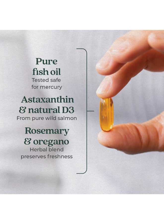 New Chapter Omega-3 Complex, Fish Oil Supplement Wild Alaskan Salmon For Heart, Brain, Eye, Joint & Skin Health Support - 30 Count - Image 3