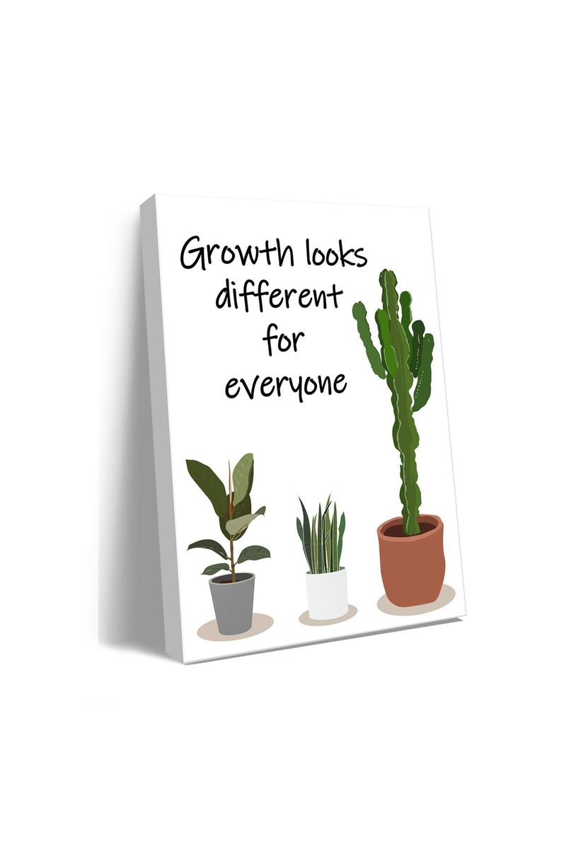 Ploceiny Growth Looks Different for Everyone Motivational Canvas Art - Image 1