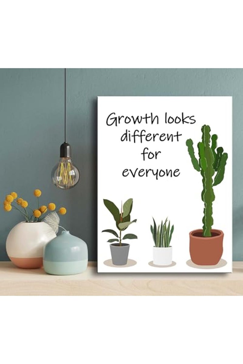 Ploceiny Growth Looks Different for Everyone Motivational Canvas Art - Image 2