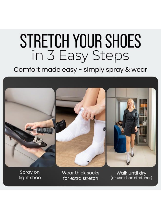 FOOTMATTERS رذاذ تمديد الأحذية والجزمة الاحترافي من فوت ماترز - مرطب وموسع للجلد، السويد، النوبوك، القماش - 118 مل - Image 2