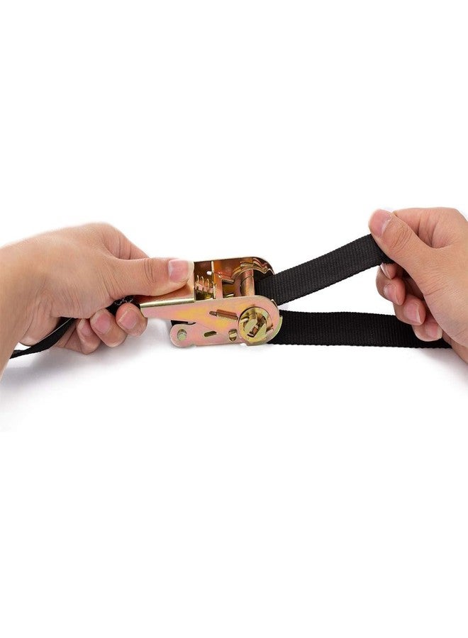 MOOCY Endless Ratchet Tie Down Straps Heavy Duty Cargo Tie Downs,NO Hook Nylon Black Strap Down Ratcheting Securing Straps,Luggage Straps for Motorcycles, Trailer Loads, Kayak - Image 4