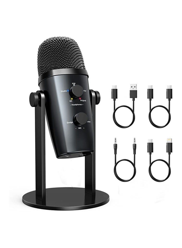 Jmary PW10 Professional Metal Voice Recording Usb Condenser Studio And Podcast Recording Gaming Microphones - Image 1