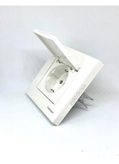 Netelsan Byobu White Covered Grounded Socket (Frame Included) - 1 Piece  - Image 2