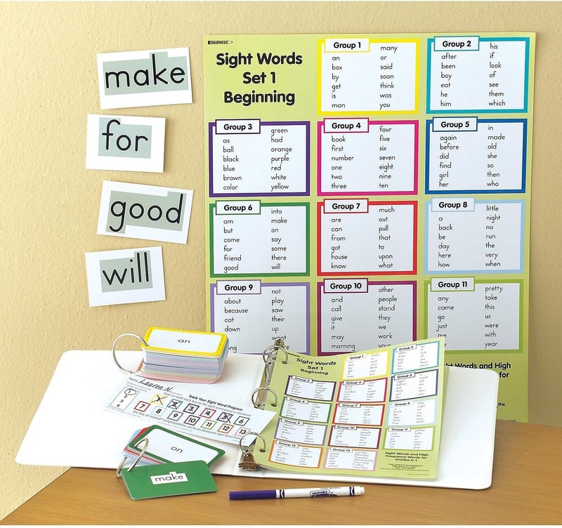 Edupress Sight Words in a Flash Set 1 - 169 Color-Coded Flash Cards for Early Learning - Image 3