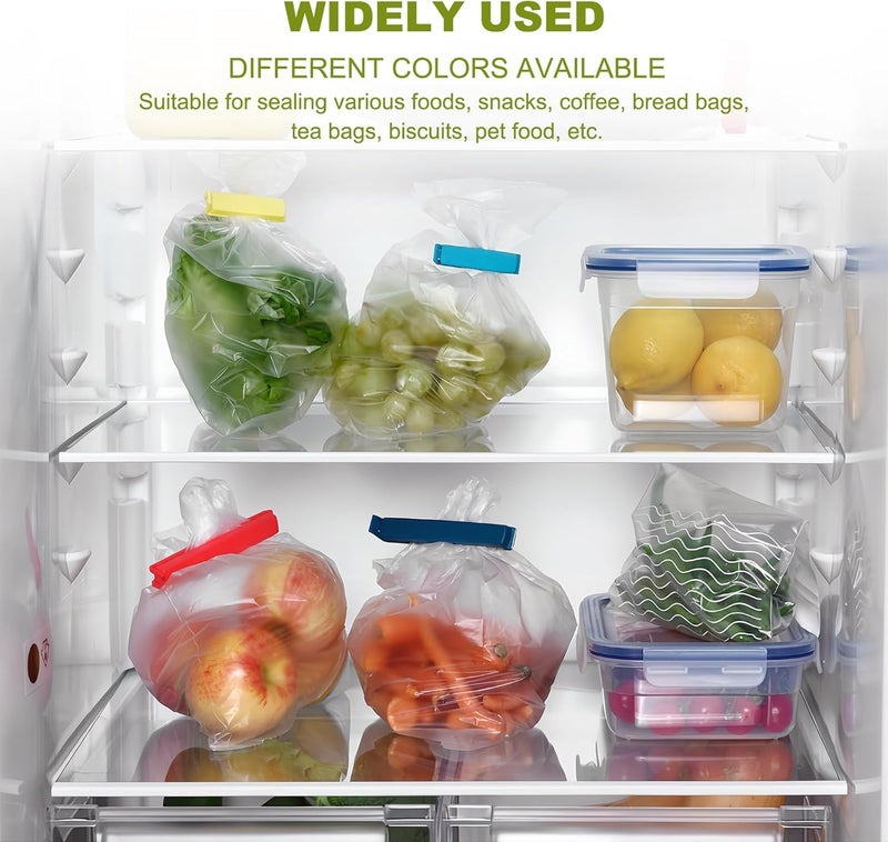 Multipurpose Food Snack Storage Clips Plastic, Packet Sealing Clamps, Manual Bag Sealer, Food Pouch Clip, Bag Zipper for Home Kitchen Office Travel Camping (Random Colour - Set of 10) - Image 3