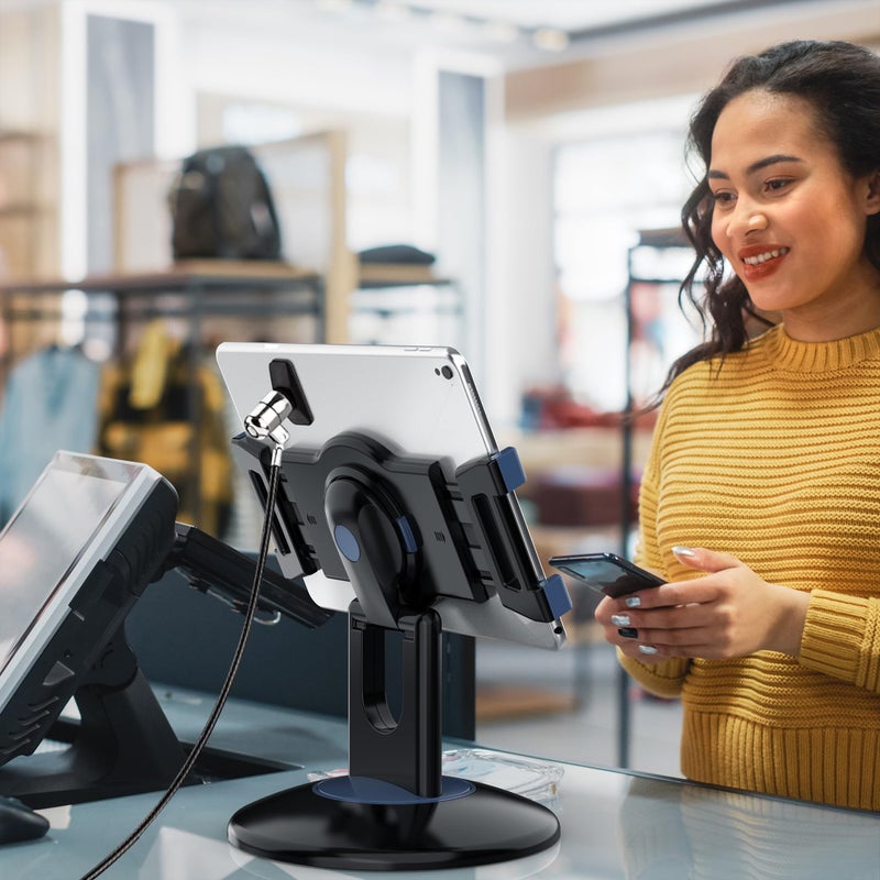 AboveTEK Laptop Lock, Tablet Lock Security Cable, 2 Keys Sturdy Steel iPad Locking Kit w/Adhesive Anchors, Anti Theft Hardware Protection for iPhone Mobile Notebook Computer Monitor MacBook Laptop - Image 3