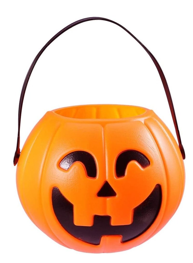 Brain Giggles Halloween Pumpkin Large Jack O' Lantern Candy Bucket 17cm Trick or Treat Bucket Halloween Decorations - Image 1