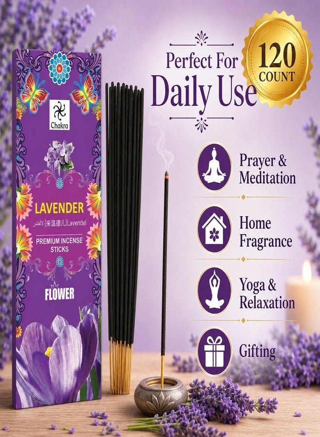 Chakra Lavender Incense Sticks – Pack of 6 (120 Sticks Total) | Natural Hand-Rolled Aromatherapy Sticks for Relaxation, Meditation & Air Purifying - Image 4