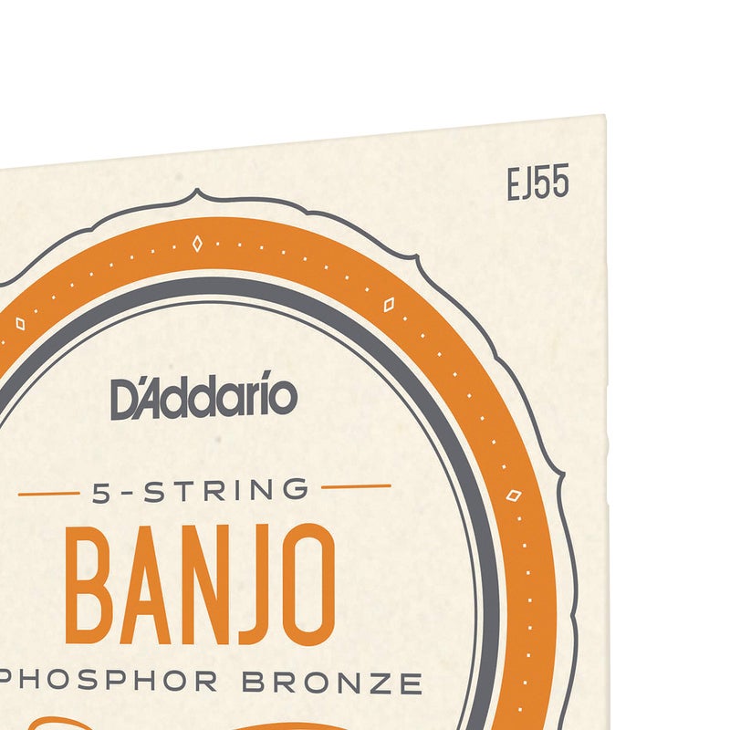 D'Addario Tenor Banjo Strings, Phosphor Bronze, EJ55, Medium Gauge 9-30, 5 String Set, Pack of 1 - Image 4