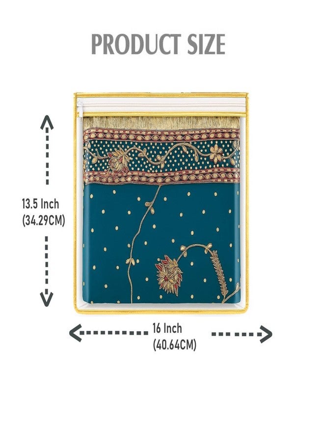 Lify Non-Woven, PVC Transparent Saree Covers/Saree Bags/Storage Bags/Clothes Covers With Zip Lock Combo (Suitable For Single Saree Pack)- Black, Grey & Golden Color (Golden- 6Piece) - Image 2