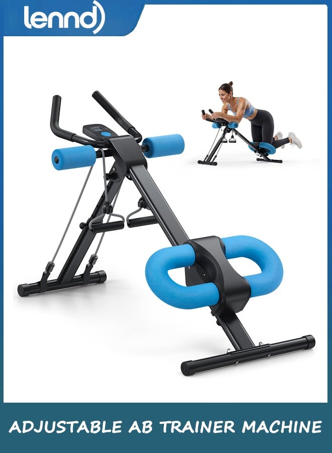LENND Ab Machine, Ab Workout Equipment, Adjustable Ab Trainer Machine for Abs Workout at Home Gym, Foldable, Knee Protection, Abdominal Trainer for Stomach Workout - Image 1