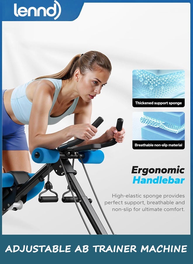 LENND Ab Machine, Ab Workout Equipment, Adjustable Ab Trainer Machine for Abs Workout at Home Gym, Foldable, Knee Protection, Abdominal Trainer for Stomach Workout - Image 4