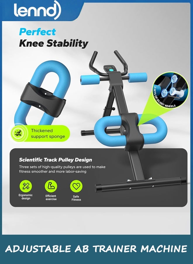 LENND Ab Machine, Ab Workout Equipment, Adjustable Ab Trainer Machine for Abs Workout at Home Gym, Foldable, Knee Protection, Abdominal Trainer for Stomach Workout - Image 5