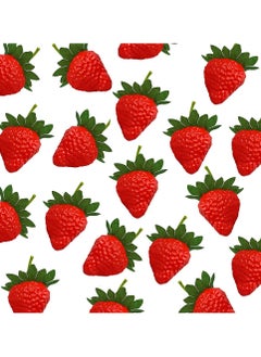 SYOSI 20 Pieces Artificial Strawberries, Fake Strawberries Lifelike Red Realistic Plastic Strawberries Artificial Fruit for Home Kitchen Party Wedding Decoration Arrangements Photography Prop Ornament  - Image 1