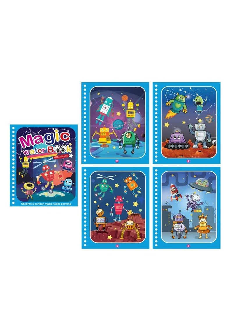 1 Pieces Water Draw Books Water Pen Coloring Books with 1 Pieces Pens - Image 1