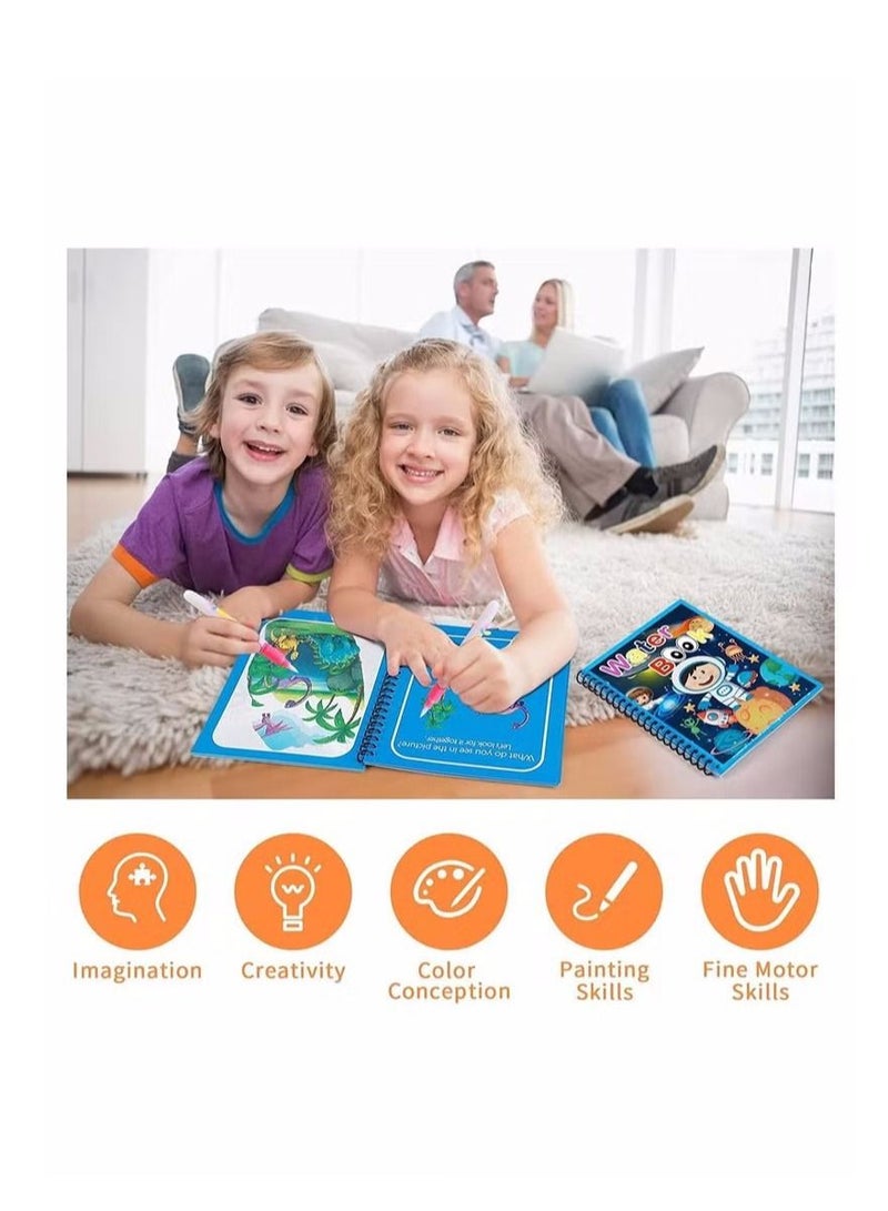 1 Pieces Water Draw Books Water Pen Coloring Books with 1 Pieces Pens - Image 4