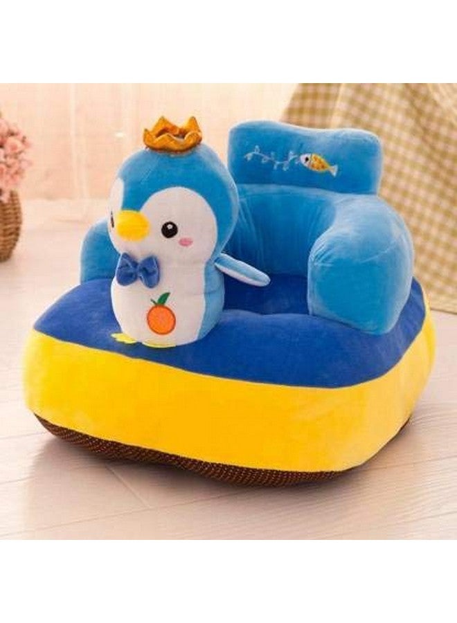 Vaishno Baby Sofa Seat Penguin Design Sofa Seat Chair Plush Cushion and Chair Cotton for Baby Kids Baby Girl Babies and Children (Blue Color) - Image 2