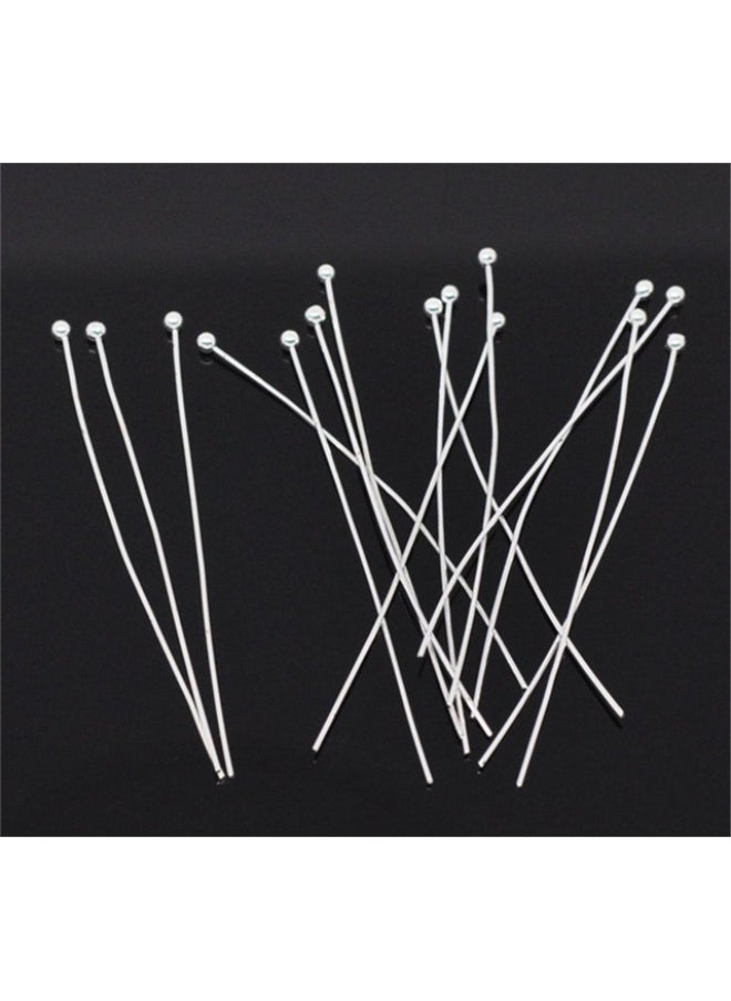 Bingcute 500Pcs Silver Plated Ball Head Pins Findings Jewelry Making 1.5 Inch/35Mm  - Image 1