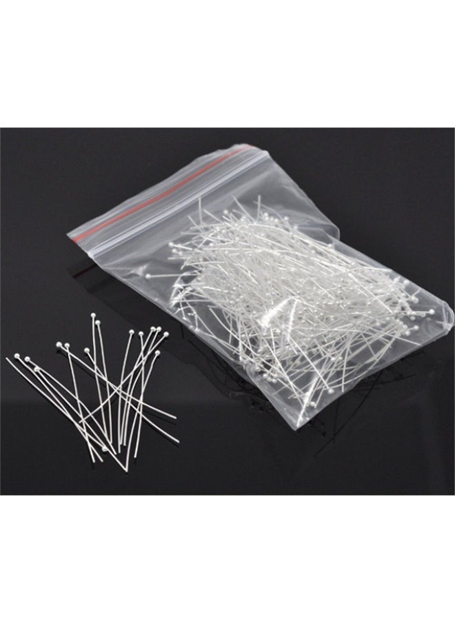 Bingcute 500Pcs Silver Plated Ball Head Pins Findings Jewelry Making 1.5 Inch/35Mm  - Image 2