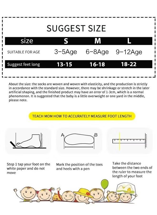 Vividorad 5 Pairs Baby Socks,Mesh Thin Cotton Boys' Socks Girls' Socks,Cotton Non-Slip Striped Kids Socks 5 Pairs Anti Slip Baby Ankle Socks Soft Cotton Toddler Non Slip Socks with Grips for Boys and Girls,for 1-10 Years Infants Baby Children  - Image 2
