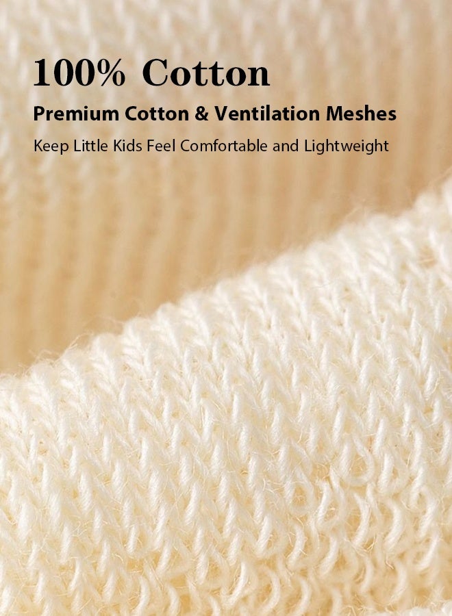 Vividorad 5 Pairs Baby Socks,Mesh Thin Cotton Boys' Socks Girls' Socks,Cotton Non-Slip Striped Kids Socks 5 Pairs Anti Slip Baby Ankle Socks Soft Cotton Toddler Non Slip Socks with Grips for Boys and Girls,for 1-10 Years Infants Baby Children  - Image 5