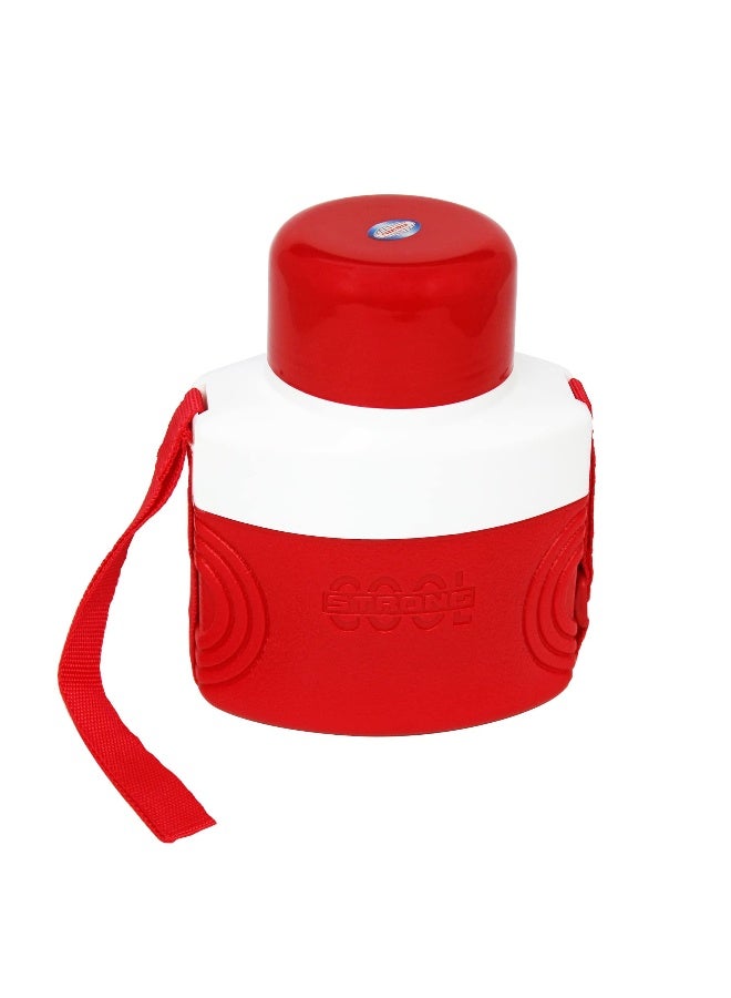 Asian 900ml Plastic Water Bottle with Strap Kids Water Bottle Cool Strong Red Design, Featuring Flip Spout and Cup Lid for School Travel and Outdoor Sports - Image 3