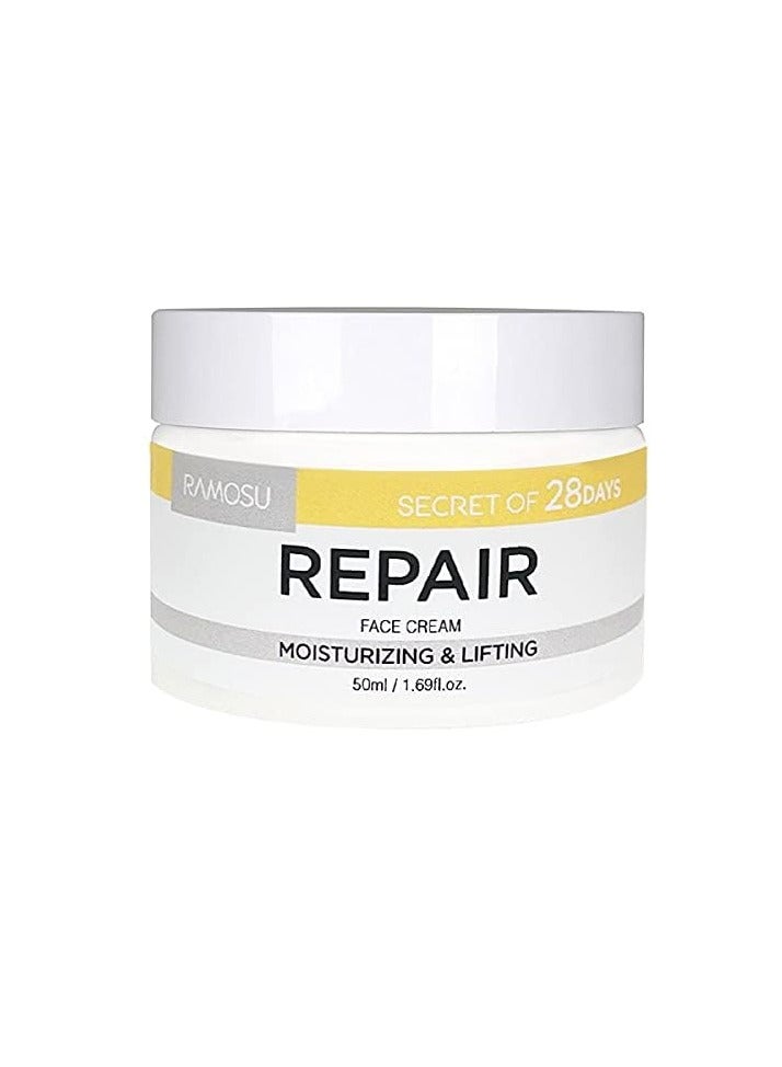 RAMOSU Ramosu] 28 ​Days Repair Face Cream | Moisturizing and lifting 1.69 fl oz - Image 1