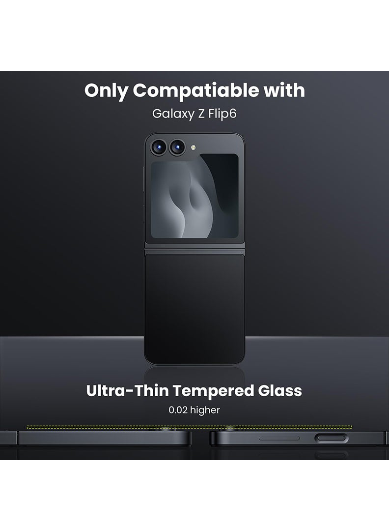 ثيودور واقي عدسة الكاميرا من قطعتين لهاتف Z Flip 6 مع غطاء كاميرا من الزجاج المقوى عالي الدقة 9H مضاد للخدش وحلقة كاميرا من سبائك الألومنيوم، أزرق - Image 2