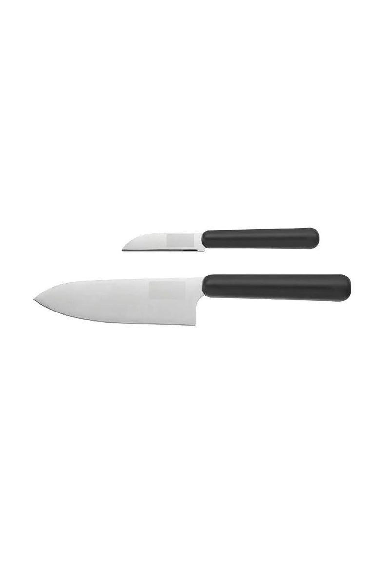 IKEA FRAKTA Set of 2 black and gray kitchen knives - Image 1