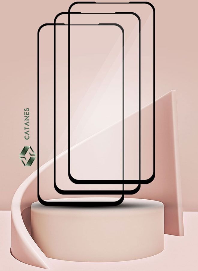 CATANES مجموعة من 3 قطع من واقي الشاشة الزجاجي المقوى لهاتف Google 4a 4G مع غراء كامل من الخلف - Image 4