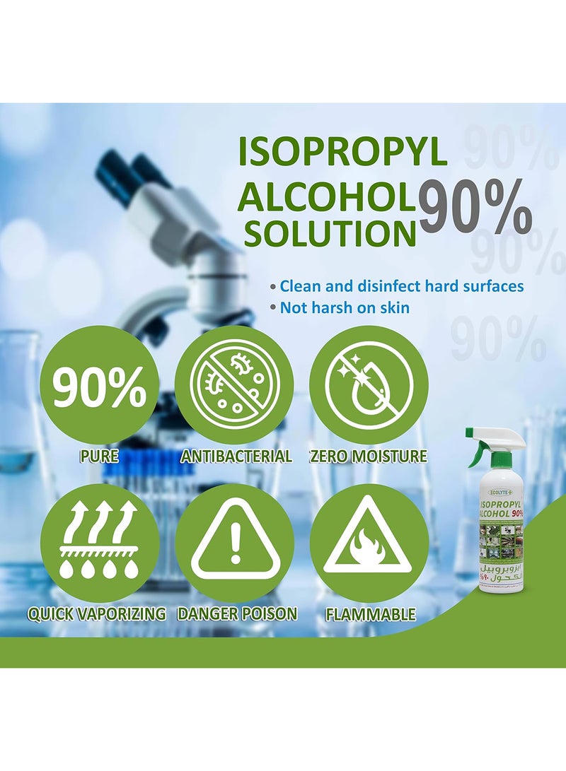 ECOLYTE+ Isopropyl Alcohol 90% Disinfectant Spray - 500 ml - Image 4