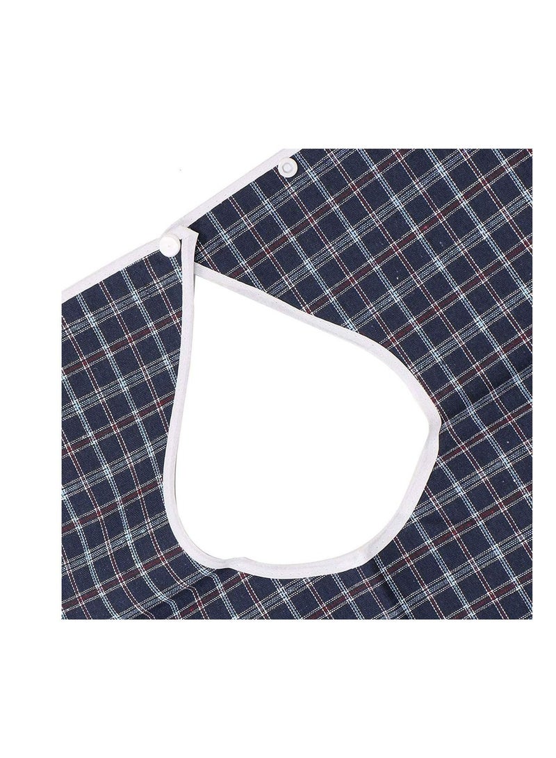 NIBEMINENT Adult Bibs, Waterproof Eldly Bib, Washable Dining Bibs Mealtime Bib Clothing Protector, for Elderly Men Women, Reusable Protector - Image 4