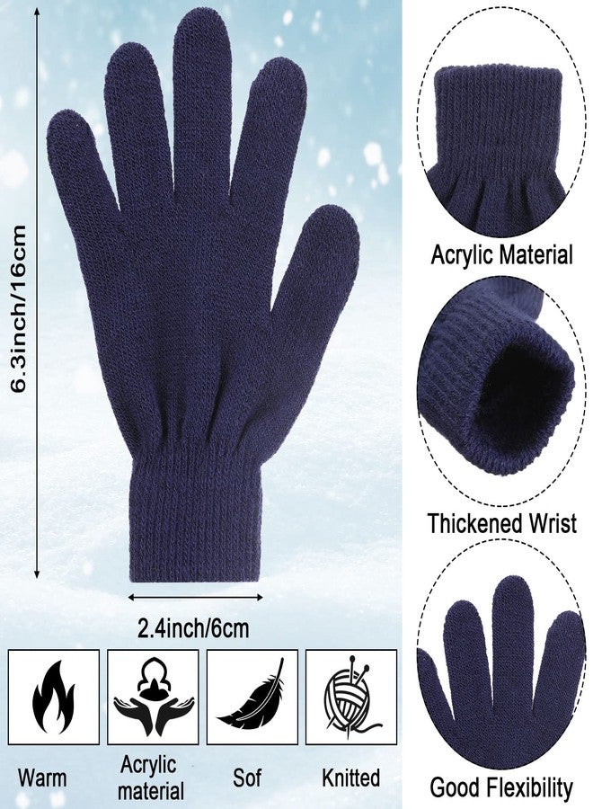 JaGely 12 Pcs Kids Winter Hat Glove Scarf Sets Kids Beanie Cap Touch Screen Gloves and Warm Circle Neck Scarf for Toddler Boys Girls - Image 2