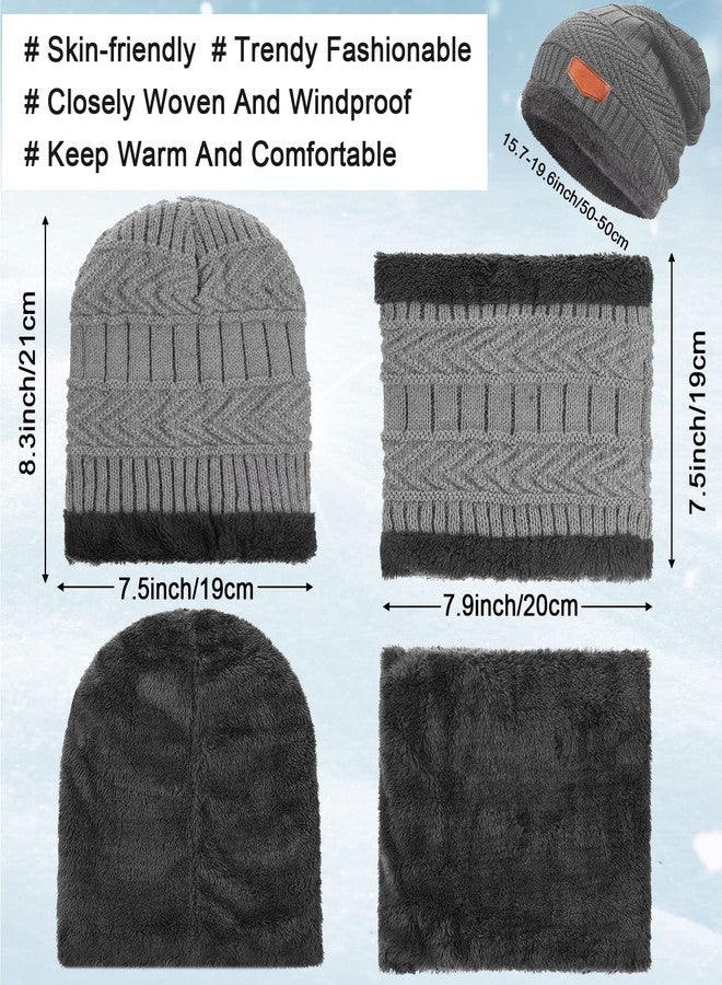 JaGely 12 Pcs Kids Winter Hat Glove Scarf Sets Kids Beanie Cap Touch Screen Gloves and Warm Circle Neck Scarf for Toddler Boys Girls - Image 3