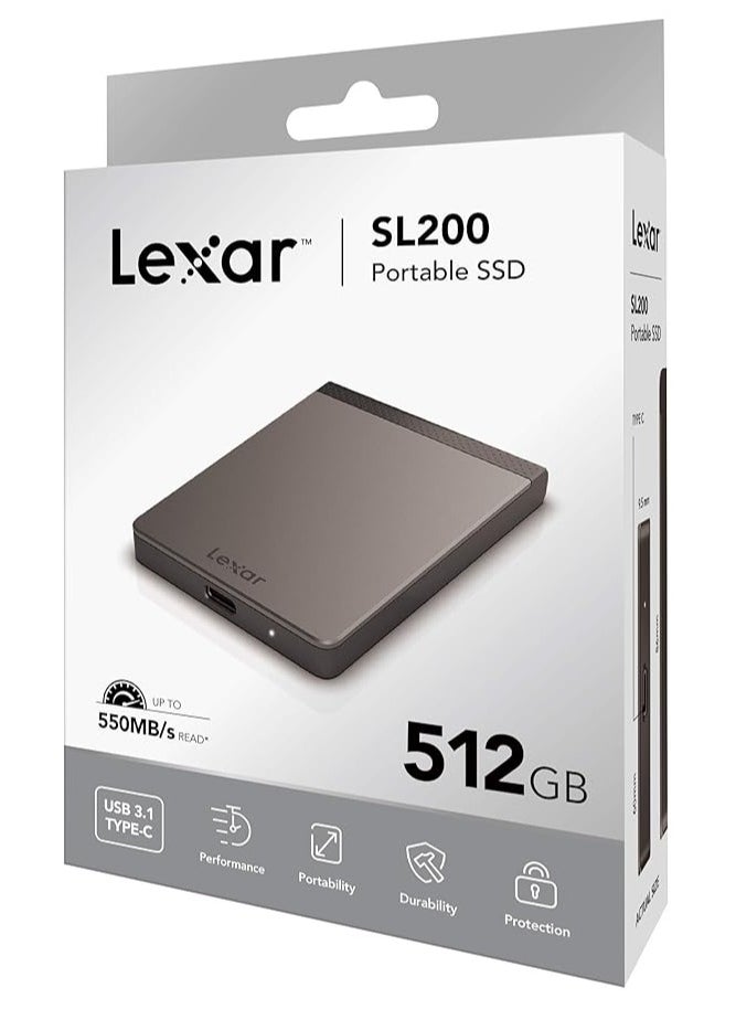 Generic - Lexar External Portable Ssd 500gb, Up To 550mb/S Read And 400mb/S Write (LSL200X512G-RNNNU) - Image 1